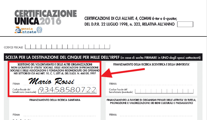 Certificazione Unica 2016